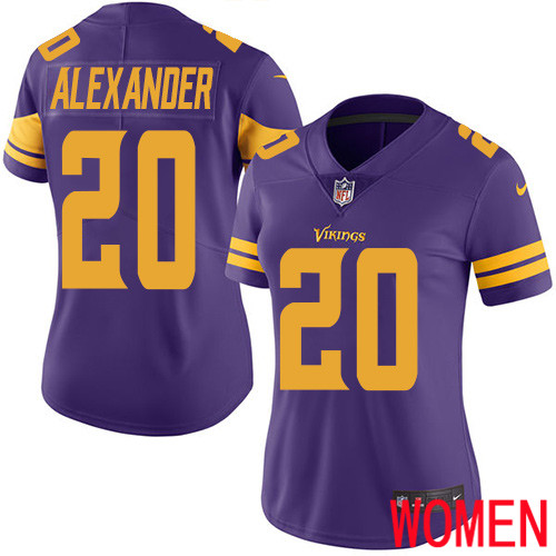 Minnesota Vikings #20 Limited Mackensie Alexander Purple Nike NFL Women Jersey Rush Vapor Untouchable